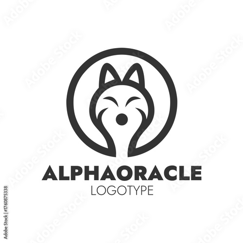 ALPHAORACLE logo features abstract fox face in circular emblem, symbolizing insight, agility, and modern leadership