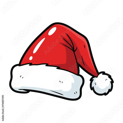Vector art of cartoon santa hat for christmas celebration
