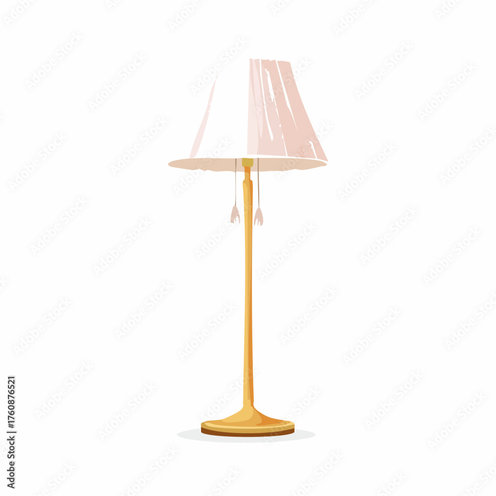Obraz premium Schlichte Stehlampe mit Stoffschirm