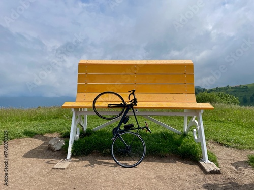 Grone - Colli di San Fermo Big Bench, Lombardy, Italy.