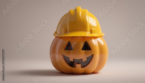 Helmet Halloween Pumpkin: A Creative Spin On Engineering, Construction, And Architecture Themes With Protective Headgear
