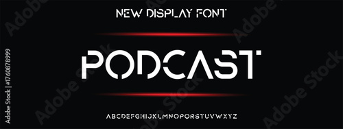 Design Modern abstract digital alphabet font. Minimal technology typography, Creative urban sport fashion futuristic font and with numbers. vector illustration.