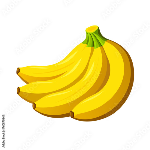 Vibrant bunch of ripe yellow bananas vector illustration scalable graphic food fruit