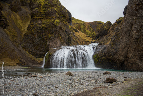 Stjornafoss waterfall in southern Iceland.