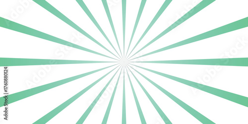 Green sunburst radial background with gradient lines emanating from the center on a white background