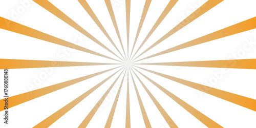 Orange sunburst radial background with gradient lines emanating from the center on a white background