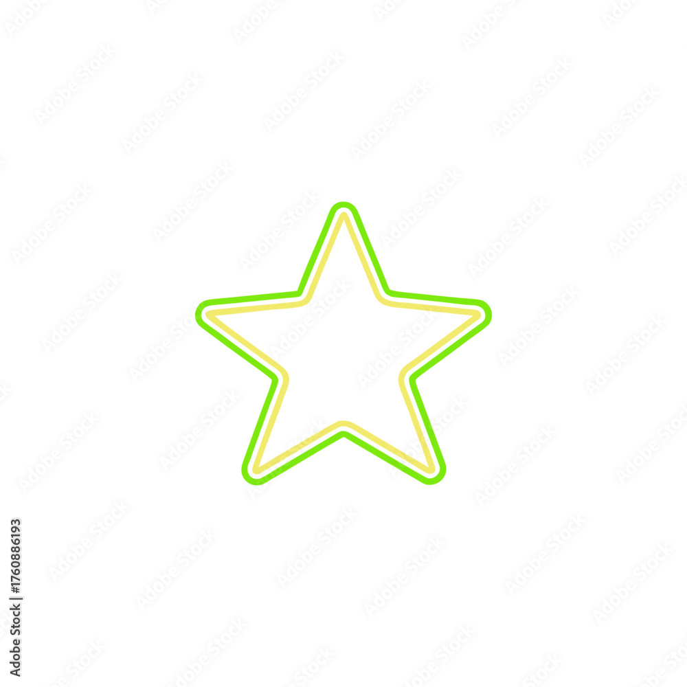 Fototapeta premium Glowing neon star symbol vector illustration scalable icon for design projects