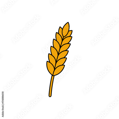 Golden wheat ear bundle vector illustration scalable graphic agriculture harvest food grain symbol