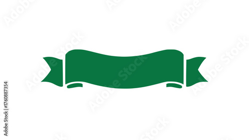 Elegant green banner design element perfect for adding text or logos to your project