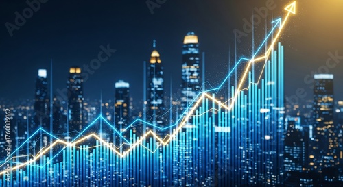 Financial Growth Stock Market Graph