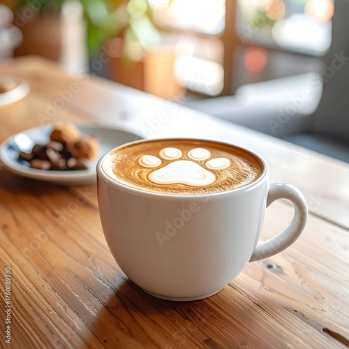 Latte Art - A Paw-some Start to the Day.