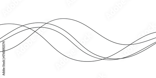 simple four wavy line design vector for banner poster background.
