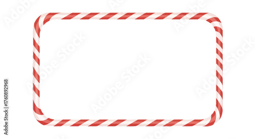 Candy cane border frame christmas holiday festive red white sweet peppermint seasonal decorative graphic design