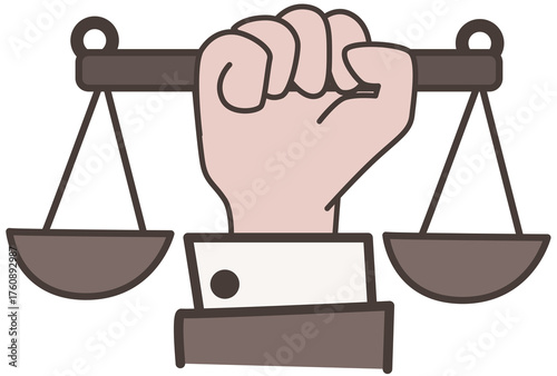 hand holding scales