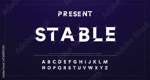 Creative modern urban alphabet font. Digital abstract moslem, futuristic, fashion, sport, minimal technology typography. Simple numeric vector illustration