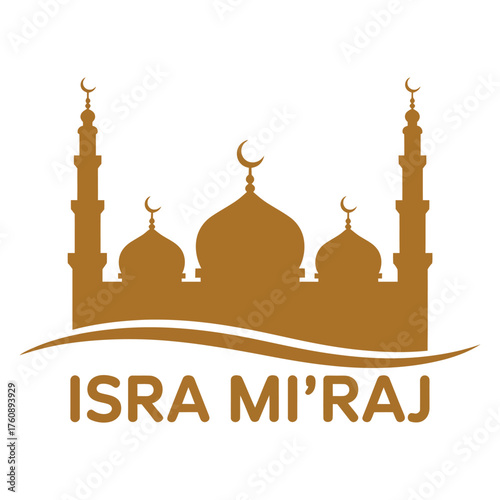 Flat Isra Miraj Vector Illustration.