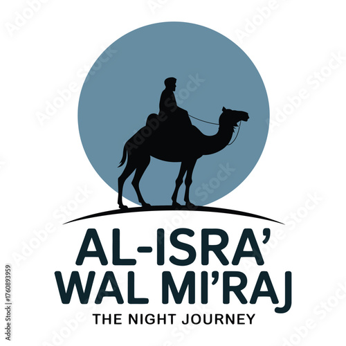 Flat Isra Miraj Vector Illustration.