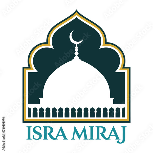 Flat Isra Miraj Vector Illustration.