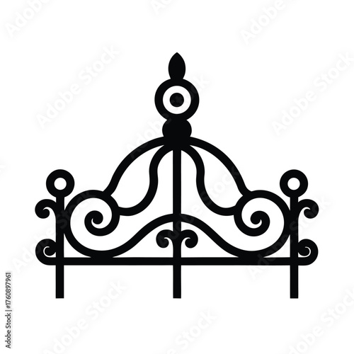 Elegant colonial era ornamental railing motif design