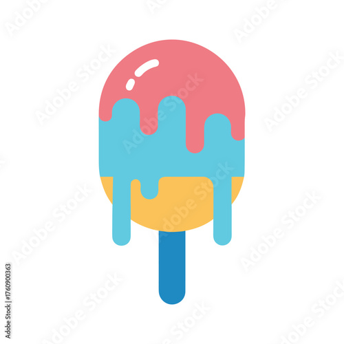 dripping ice cream vector