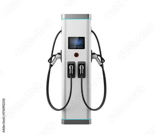 Public EV fast charging station cutout for infrastructure tenders or fleet electrification proposals and utility rebate guides, site host pitch decks or retail parking signage