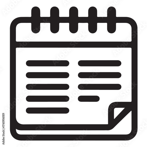 Calendar icon isolated on white background representing schedule, appointment, event, reminder, and time management concept