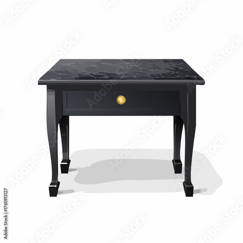 Eleganter Konsolentisch aus schwarzem Stein