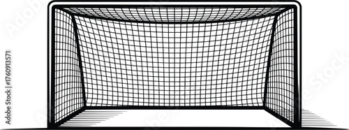 Soccer Goal Net Vector Illustration.