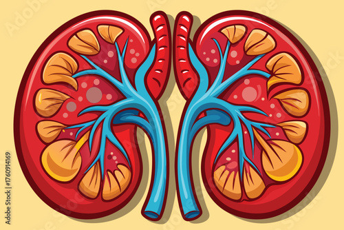 The image is of a pair of kidneys