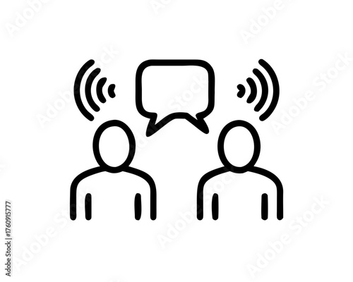 Two people are communicating with each other