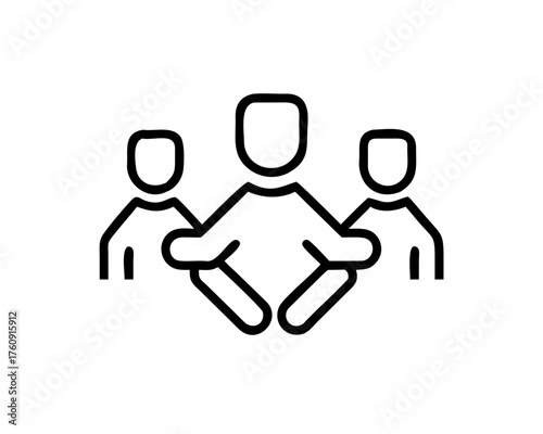 Teamwork and support concept, people connecting arms