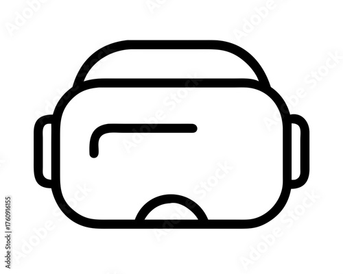 Outline illustration of a virtual reality headset