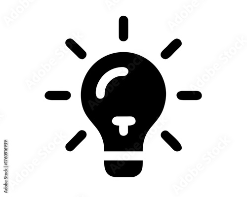 Illuminating idea a light bulb radiating brilliance