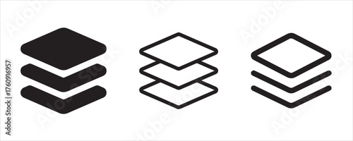 Modern layer icons for graphic design showing depth and organization, ready to use in web design, app development, and creative projects for professionals
