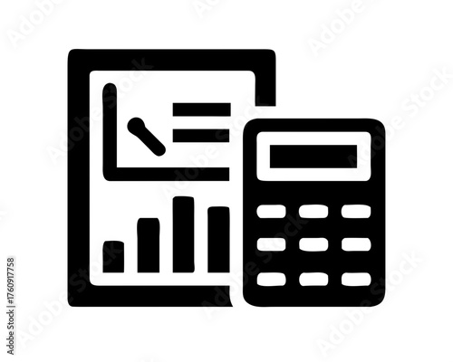 Accounting report icon for financial data analysis