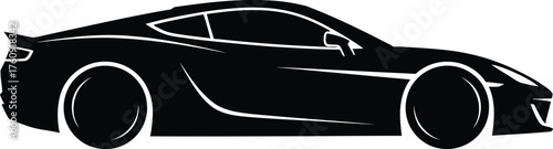 black sports car 