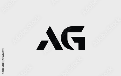 Free Download Modern minimalist ag letter mark logo design for branding and identity - GFXLoad