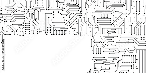 Circuit vector illustration. Copy space for text