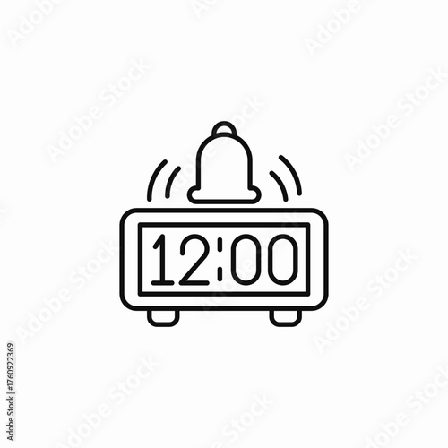 alarm clock ringing icon sign vector