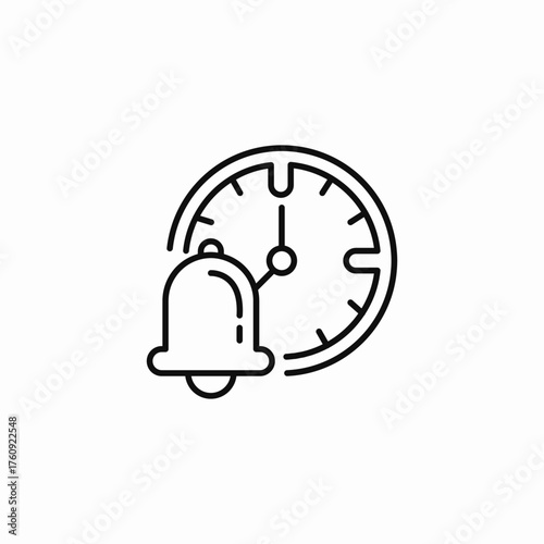 bell alarm notification icon sign vector