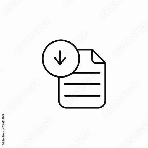 document download icon icon sign vector