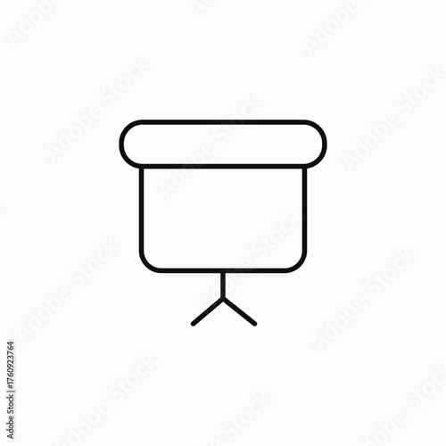 empty presentation whiteboard icon sign vector