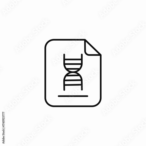 genetic dna file icon sign vector