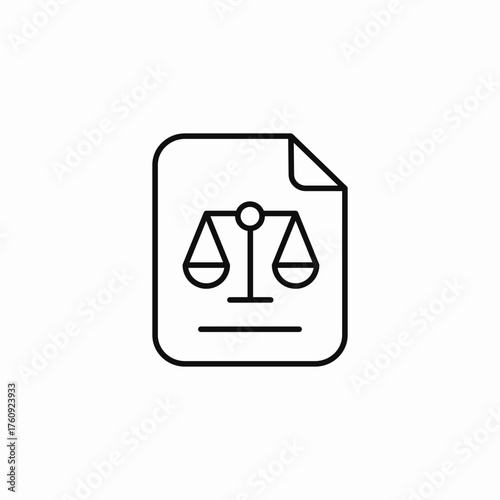 legal balance document icon sign vector