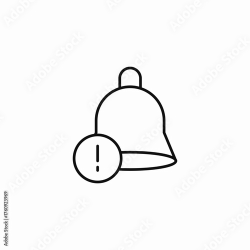 notification alert bell icon sign vector