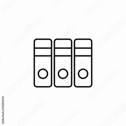 three binders together icon sign vector