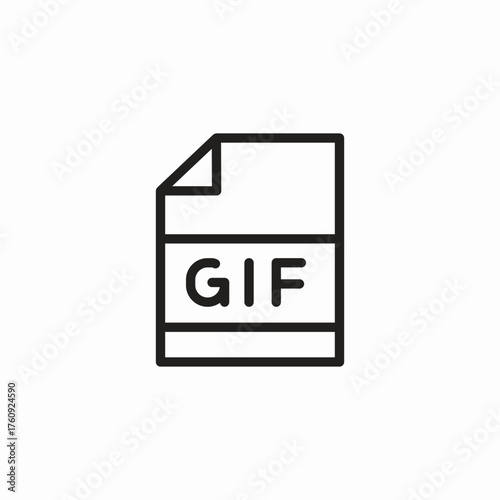 animated gif document icon sign vector