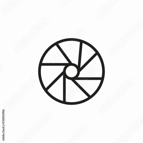 camera aperture shutter icon sign vector