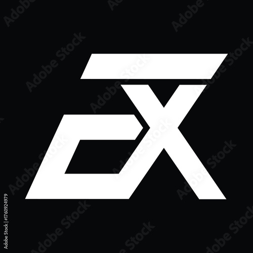   EX , logo EX ,Letter On luxury Logo