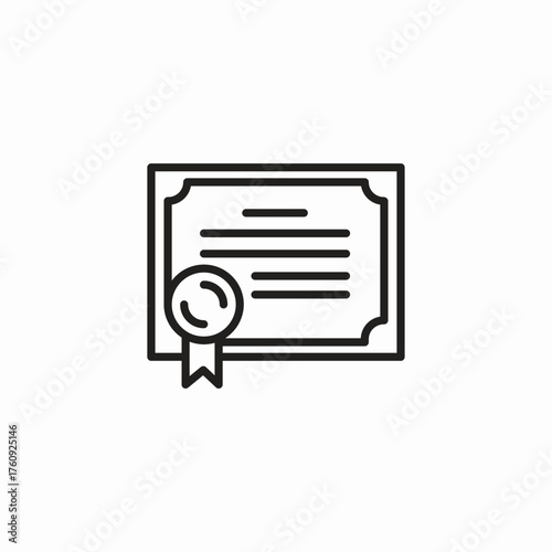 diploma certificate award icon sign vector